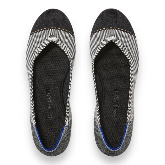 Rothy's The Flat Grey Mist Captoe Knit Slip On Ballet Flats Womens US 12.5‎ - Picture 1 of 11